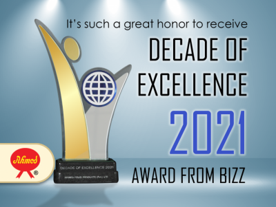 Decade of excellence entrepreneurial Company recognized  Ahmed Food in 2021